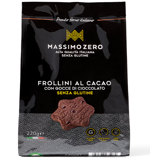 Frollini al cacao con gocce di cioccolato